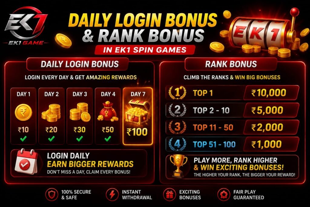 EK1 Game Cash Bonus